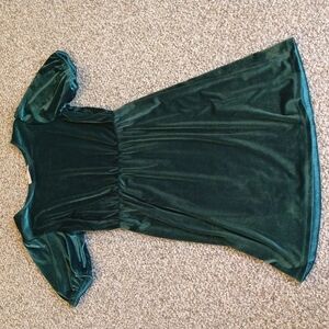 Girls green Velvet Like Dress old navy